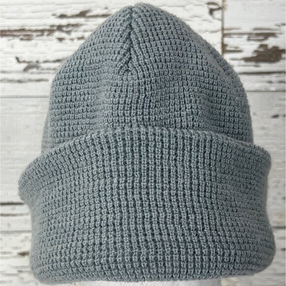 VUORI Unisex Light Cloud Alpine Waffle Knit Beanie Hat Gray OS EUC - Picture 2 of 5